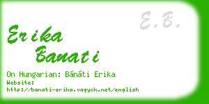 erika banati business card
